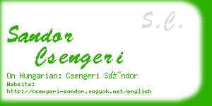 sandor csengeri business card